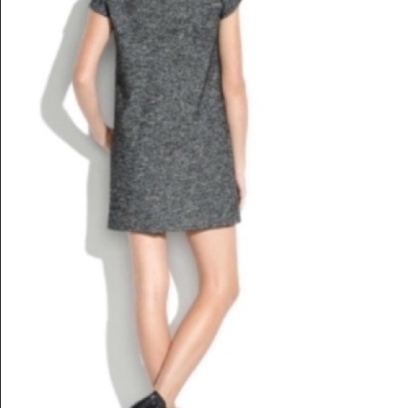 Madewell ~ Wool Shift Dress Leather Pockets ~ XS - Picture 2 of 8